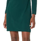 Calvin Klein Women's Long Sleeve Dress with Tie Neck Detail Green Size 10