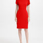 Calvin Klein Women's Tulip Sleeve Sheath Dress Red Size 4