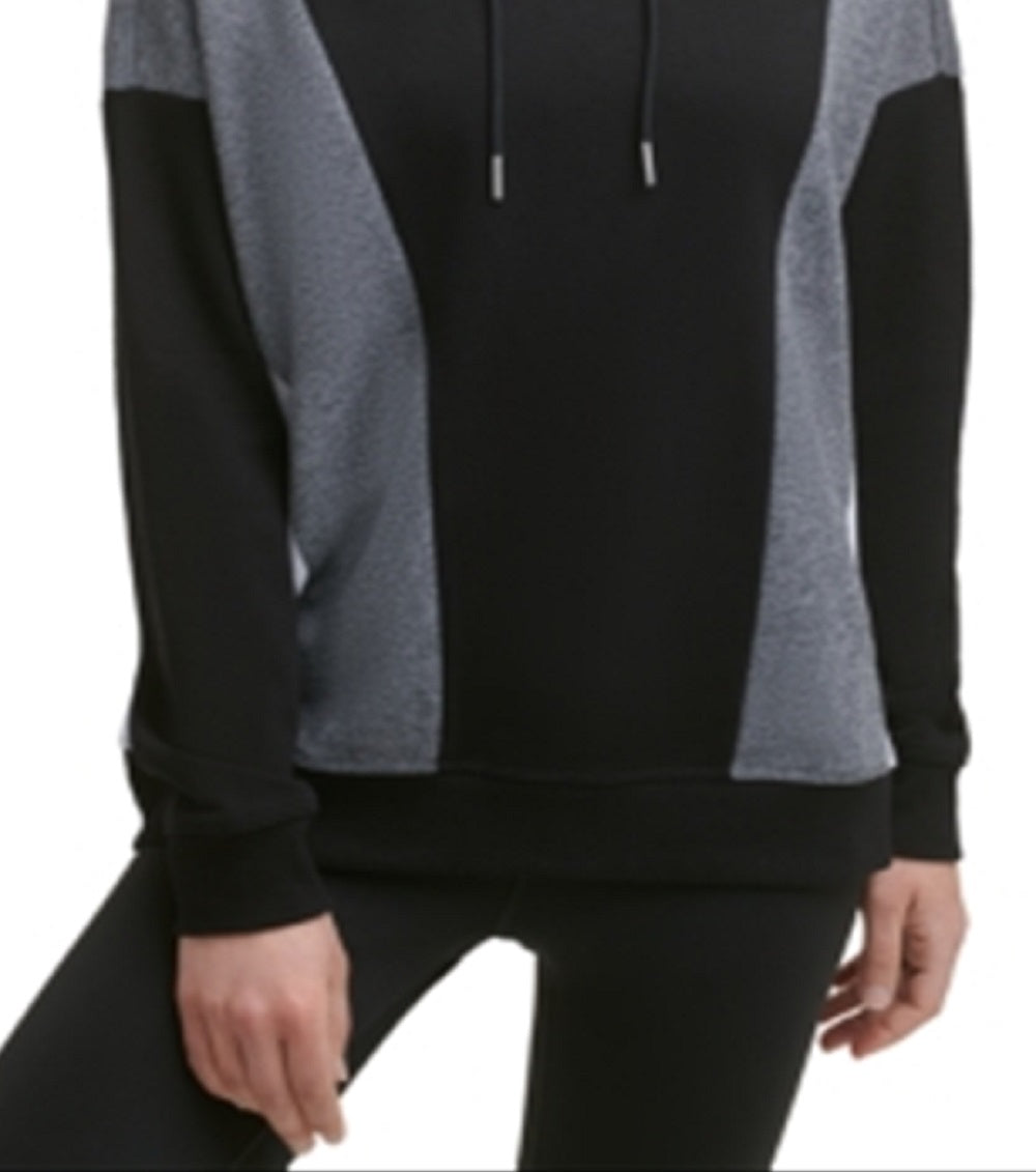 Calvin Klein Women's Performance Colorblocked Hoodie Black Size Medium