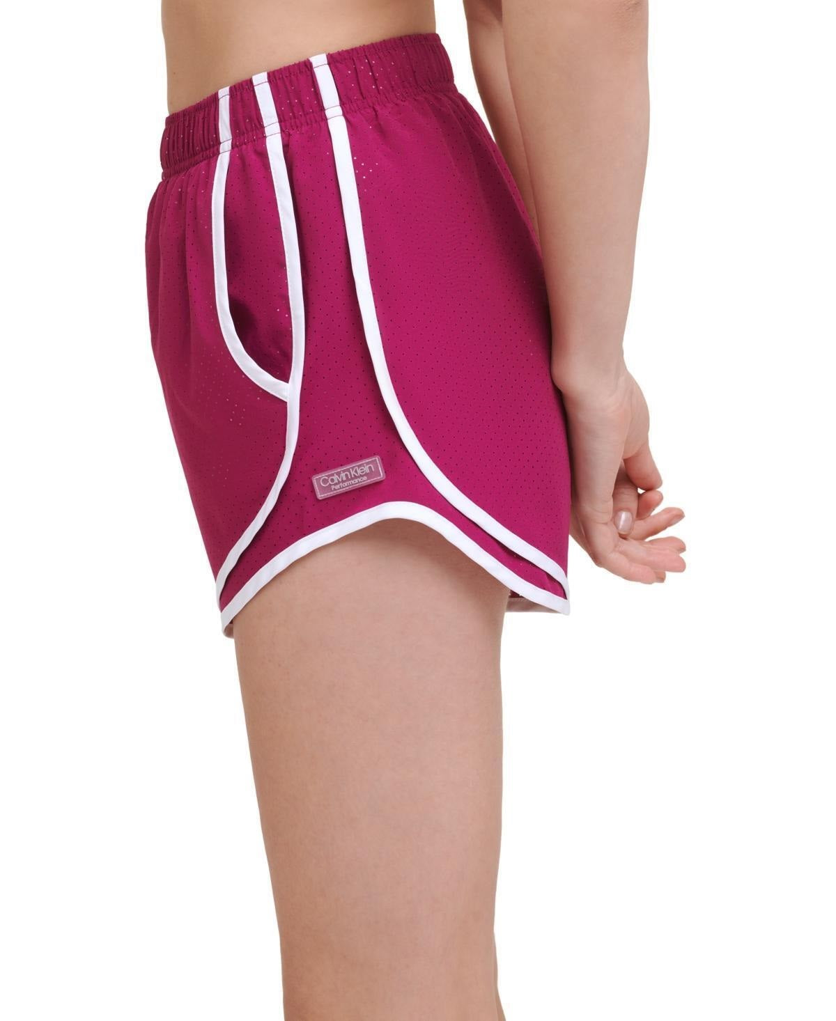 Calvin Klein Women's Perforated Shorts Pink Size Medium