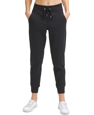 Calvin Klein Women's Slim Fit Full Length Jogger Pants Black Size Large