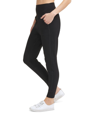 Calvin Klein Women's Slim Fit Full Length Jogger Pants Black Size Small