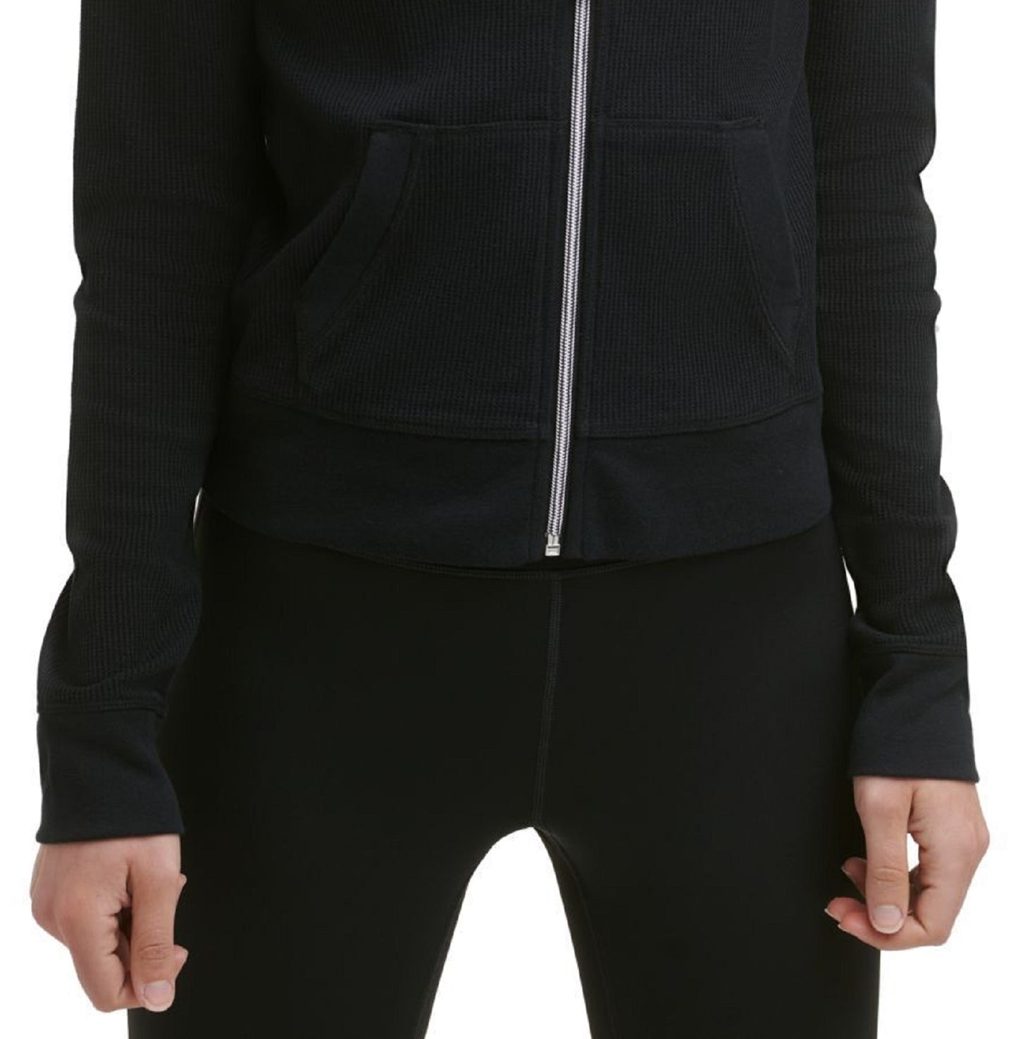 Calvin Klein Women's Zip Front Hoodie Black Size Medium