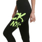 Calvin Klein Women's Graffiti Logo 7/8 Leggings Green Size XX-Large