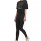 Calvin Klein Women's Rainbow Logo Crop Top Black Size Medium