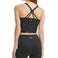 Calvin Klein Women's Printed Strappy Back Tank Top Black Size Medium