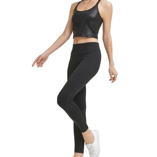 Calvin Klein Women's Printed Strappy Back Tank Top Black Size Medium