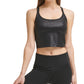 Calvin Klein Women's Printed Strappy Back Tank Top Black Size Medium