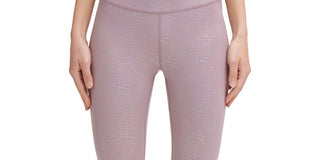 Calvin Klein Women's Metallic Print High Waist Length Leggings Pink Size Large