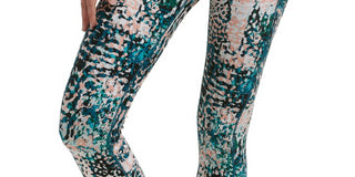 Calvin Klein Women's Performance Printed High Waist Length Leggings Green Size M