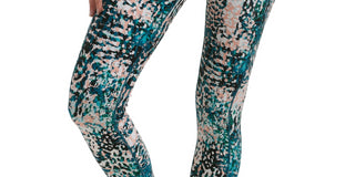 Calvin Klein Women's Performance Printed High Waist Length Leggings Green Size M