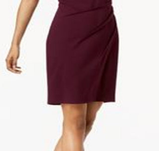 Calvin Klein Women's Sunburst Sheath Dress Purple Size 8