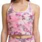 Calvin Klein Women's Performance Printed Racerback Cropped Tank Top Pink Size Large