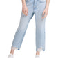Calvin Klein Women's Cotton Ripped Straight Leg Jeans Blue Size 32