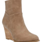 Dolce Vita Women's Gessy Wedge Booties Brown Size 6 M