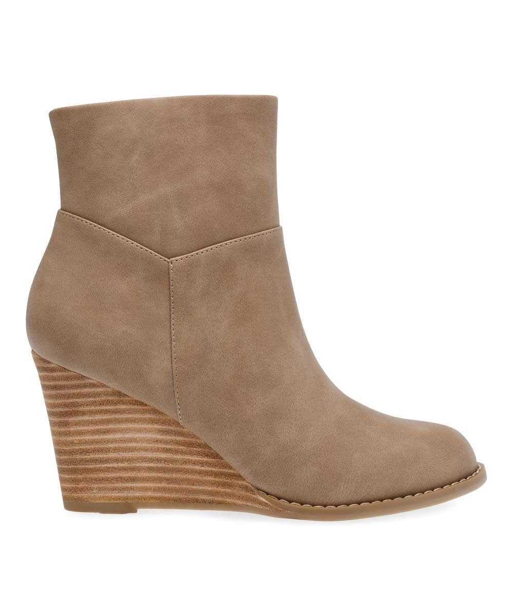 Dolce Vita Women's Gessy Wedge Booties Brown Size 6 M
