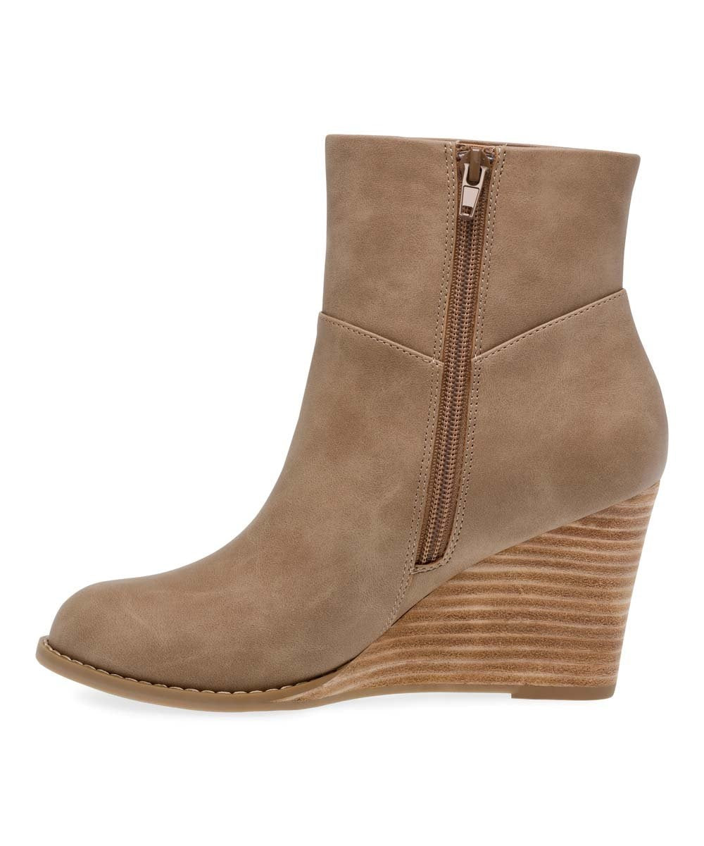 Dolce Vita Women's Gessy Wedge Booties Brown Size 6 M