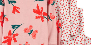 Carter's Toddler Girl's Long Sleeve T-shirt and Pajama 4 Piece Set Pink Size 2T