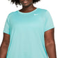 Nike Women's Plus Dry Legend Training Top Blue Size 1X