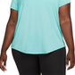 Nike Women's Plus Dry Legend Training Top Blue Size 1X