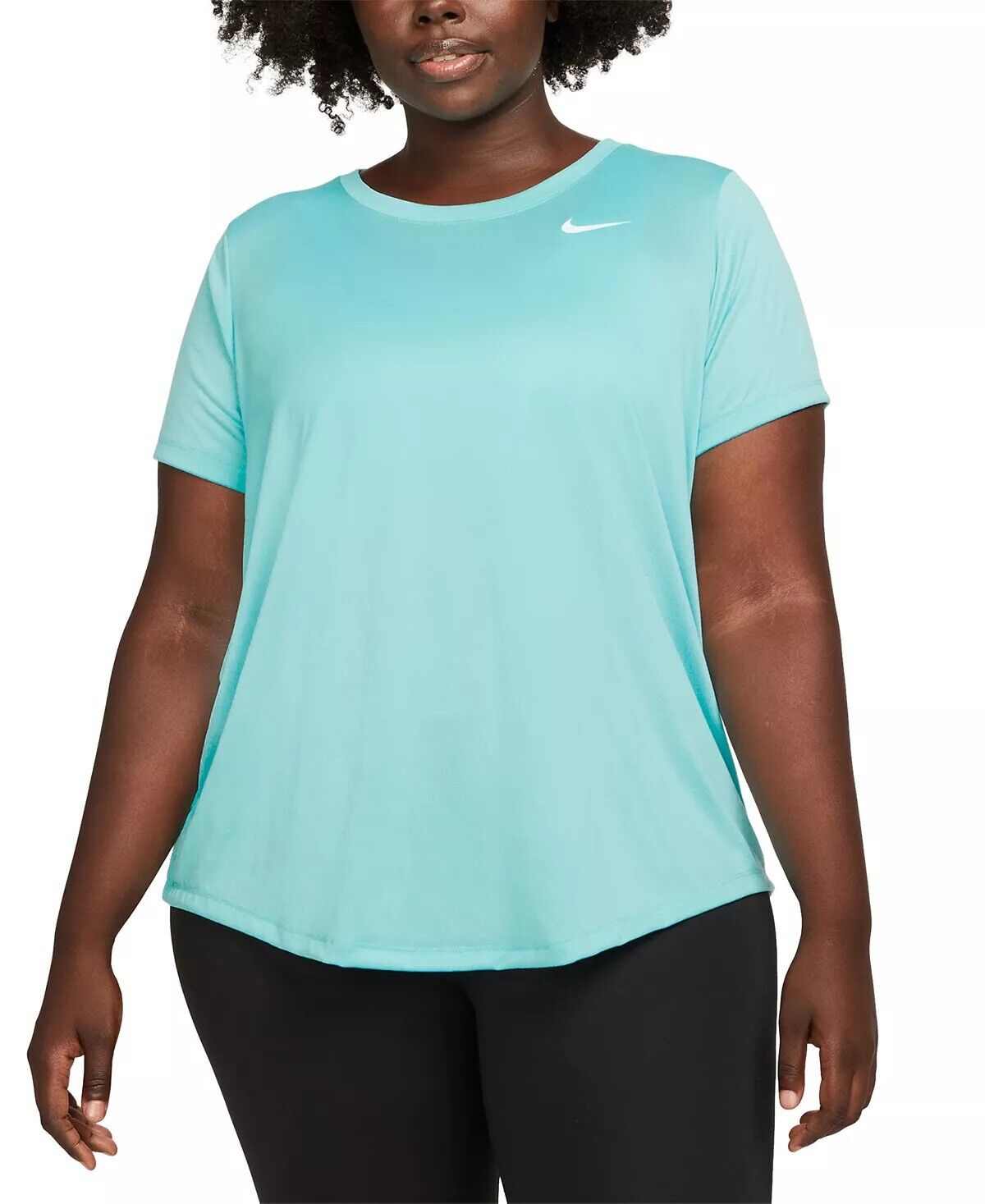 Nike Women's Dri FIT Short Sleeve Crewneck Training Tee Green Size 3X