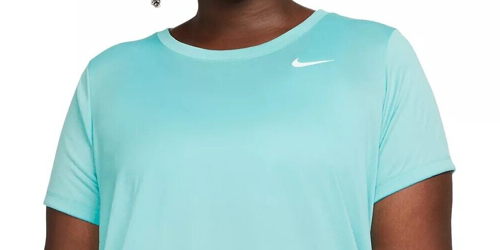 Nike Women's Dri FIT Short Sleeve Crewneck Training Tee Green Size 3X