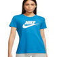 Nike Women's Sportswear Essential T-Shirt Blue Size Small