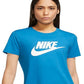 Nike Women's Sportswear Essential T-Shirt Blue Size Small