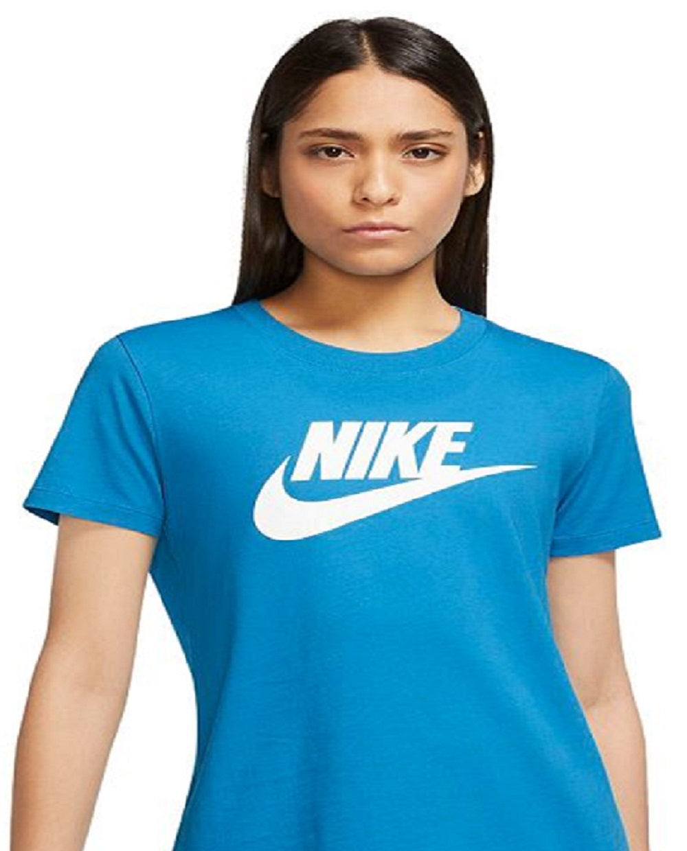 Nike Women's Sportswear Essential T-Shirt Blue Size Small