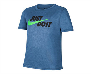 Nike Boy's Dri FIT JDI XDye Short Sleeve T-Shirt Blue Size Medium