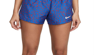 Nike Women's Dri FIT 10K Americana Running Shorts Blue Size Large