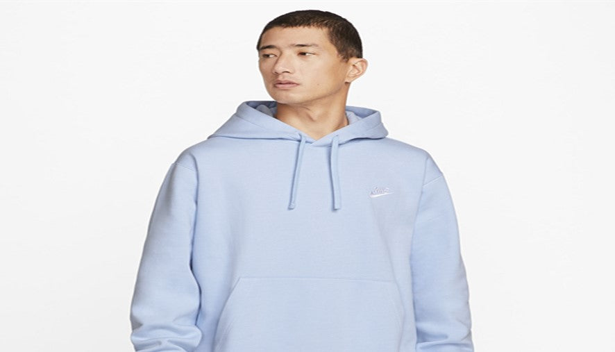 Nike Men's Sportswear Club Hoodie White Size Small