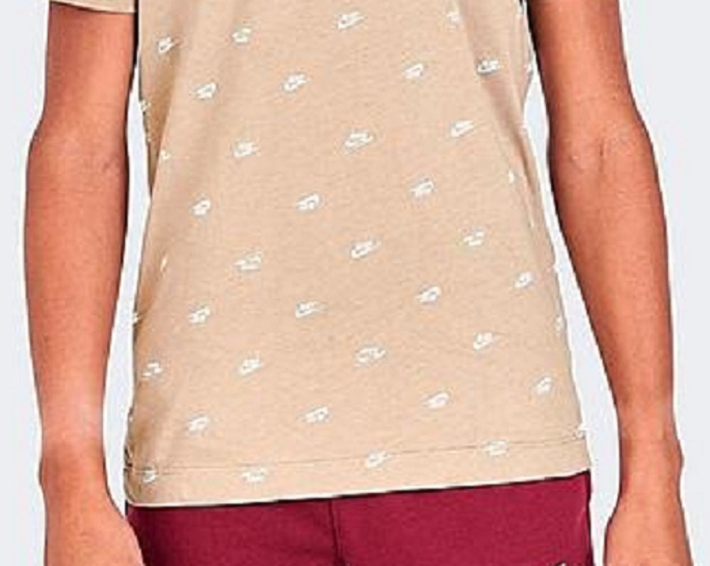 Nike Kid's Sportswear Futura Allover Print T-Shirt Brown Size X-Large