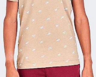 Nike Kid's Sportswear Futura Allover Print T-Shirt Brown Size X-Large