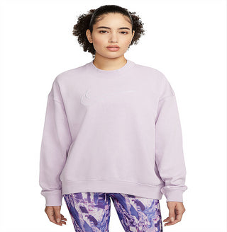 Nike Women's Dri FIT Get Fit Crewneck Training Sweatshirt Pink Size Large