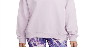 Nike Women's Dri FIT Get Fit Crewneck Training Sweatshirt Pink Size Large