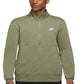 Nike Women's Sportswear Club Half Zip Pullover Green Size Medium