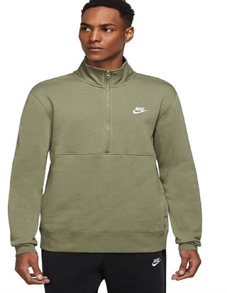 Nike Women's Sportswear Club Half Zip Pullover Green Size Medium