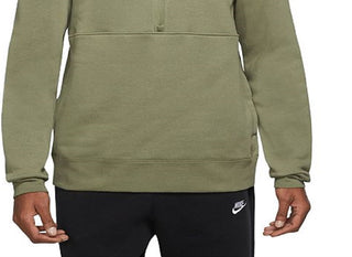 Nike Women's Sportswear Club Half Zip Pullover Green Size Medium