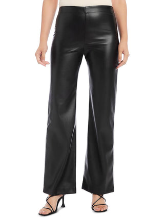 Karen Kane Wide Leg Faux Leather Pants Black