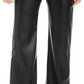 Karen Kane Wide Leg Faux Leather Pants Black