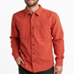 Junk Food Men's Long Sleeve Double Pocket Woven Shirt Red Size Small