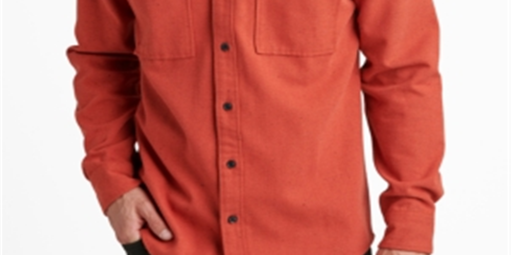 Junk Food Men's Long Sleeve Double Pocket Woven Shirt Red Size Small