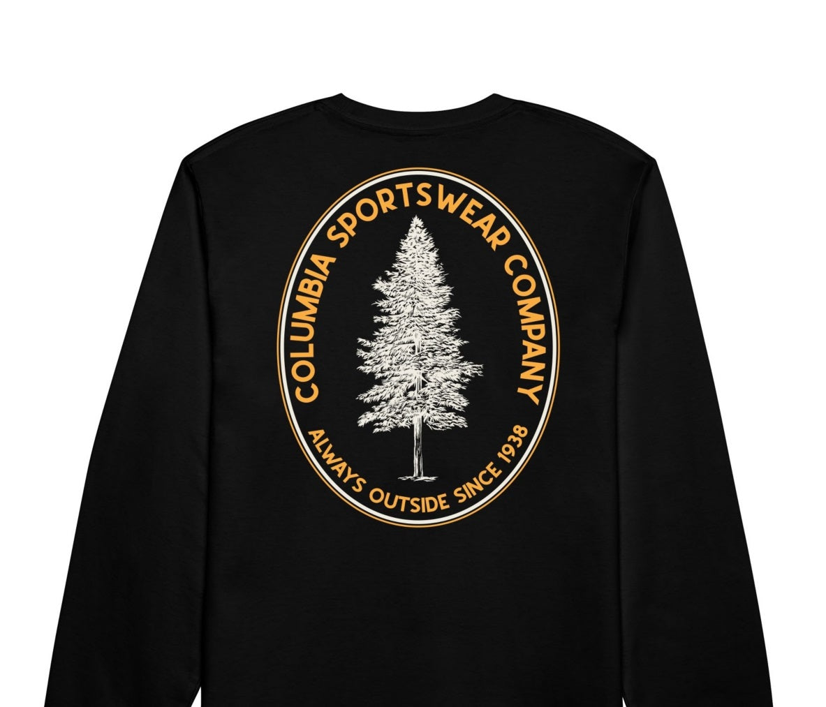 Columbia Men's Logo Graphic Long Sleeve T-Shirt Black Size Medium