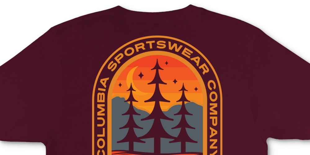 Columbia Men's Monte Graphic Crewneck T-Shirt Red Size Large