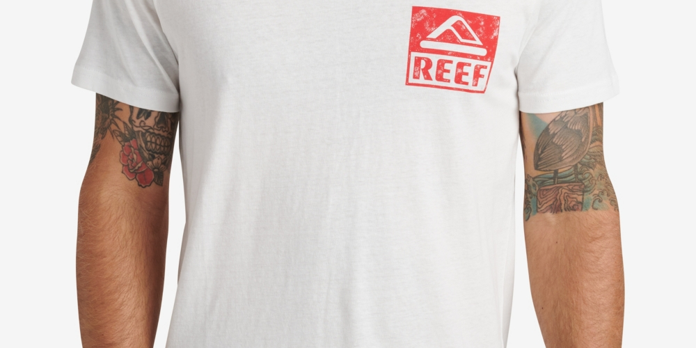 Reef Men's Wellie Graphic T-shirt White Size Small