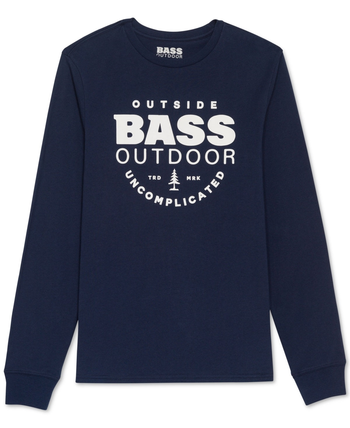 Bass Outdoor Men's Uncomplicated Long Sleeve Logo T-Shirt Blue Size XX-Large