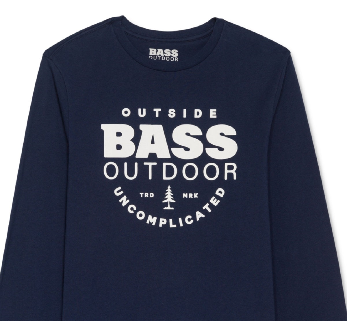 Bass Outdoor Men's Uncomplicated Long Sleeve Logo T-Shirt Blue Size XX-Large