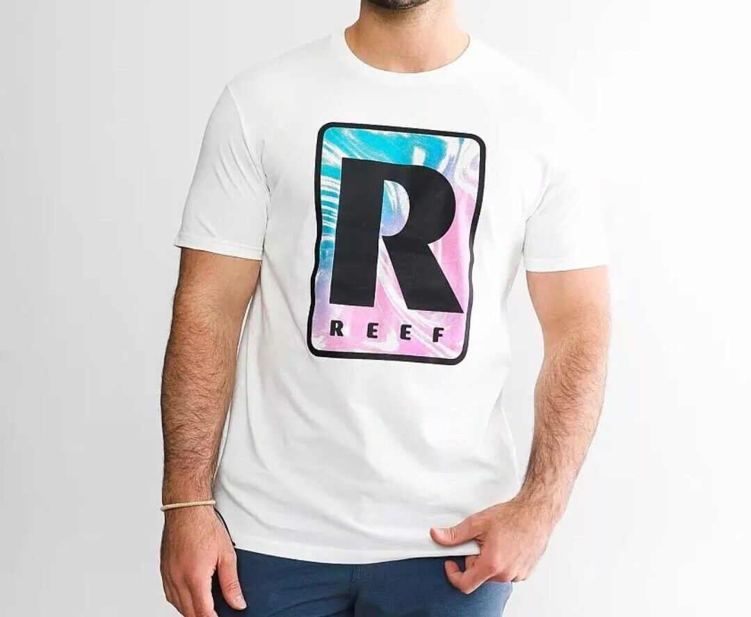 Reef Men's Tidus Graphic T-shirt White Size X-Large