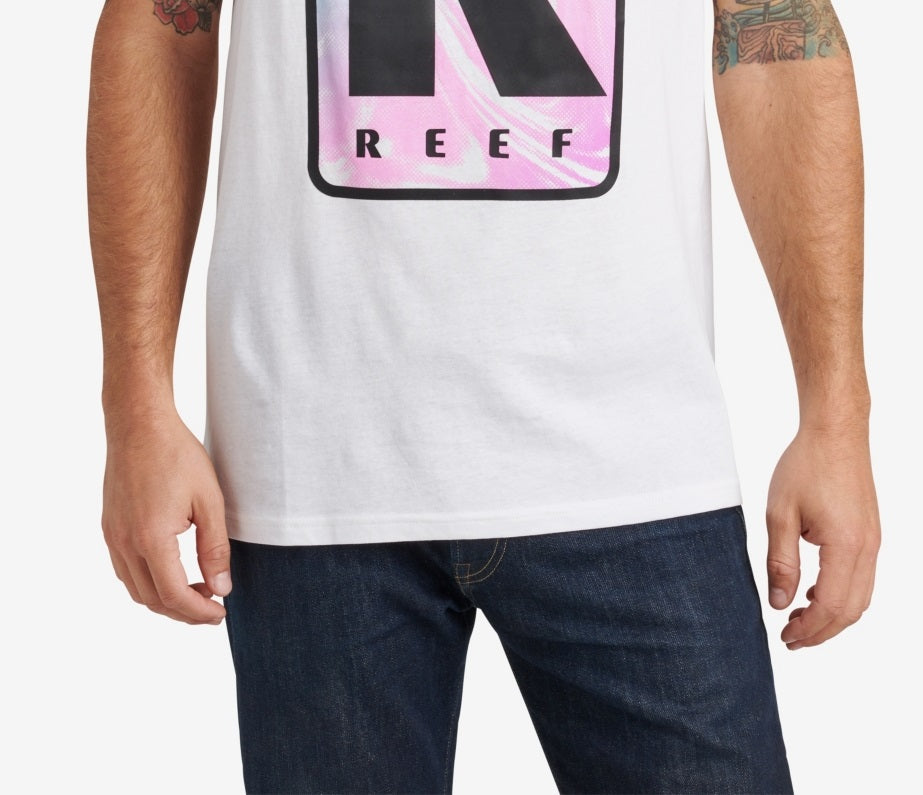 Reef Men's Tidus Graphic T-shirt White Size XX-Large